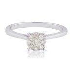 0.23 Ctw Classic Round Brilliant Cut Real Natural White Diamond Engagement Ring - Handcrafted By Name My Rings™
