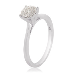 0.23 Ctw Classic Round Brilliant Cut Real Natural White Diamond Engagement Ring - Handcrafted By Name My Rings™