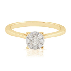 0.23 Ctw Classic Round Brilliant Cut Real Natural White Diamond Engagement Ring - Handcrafted By Name My Rings™