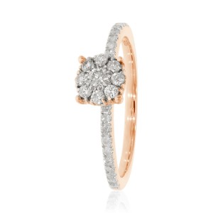0.38 Ctw Classic Round Briliant Cut Natural Diamond Engagement Ring - Handcrafted By Name My Rings™