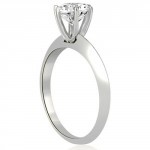 0.50 cttw. White Gold Knife Edge Round Cut Solitaire Bridal Set - Handcrafted By Name My Rings™