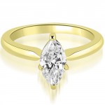 0.50 cttw. Gold Classic Solitaire Marquise Cut Diamond Bridal Set - Handcrafted By Name My Rings™