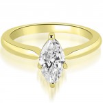 0.75 cttw. Gold Classic Solitaire Marquise Cut Diamond Bridal Set - Handcrafted By Name My Rings™