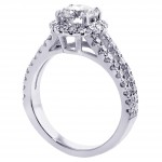 1 4/5ct TDW Brilliant-cut Diamond Halo Engagement Ring - Handcrafted By Name My Rings™