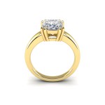 1 Carat Cushion Diamond Solitaire Engagement Ring in 14 Karat Gold - Handcrafted By Name My Rings™