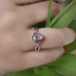 Rose Gold Morganite Engagement Ring - Handcrafted By Name My Rings™