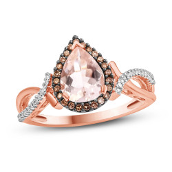 Rose Gold Morganite Engagement Ring - Handcrafted By Name My Rings™
