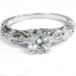 White Gold 1 1/16Ct TDW Eco-Friendly Lab Grown Diamond Vintage Antique Engagemnet ring - Handcrafted By Name My Rings™
