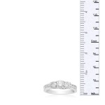 White Gold 1 Carat TDW Three Stone Diamond Engagement Ring - Handcrafted By Name My Rings™