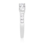White Gold 1/2 Carat TDW Three Stone Diamond Engagement Ring - Handcrafted By Name My Rings™