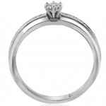 White Gold 3/8 ct TDW Diamond Engagement Matching Wedding Ring Set - Handcrafted By Name My Rings™