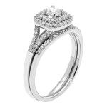 Gold 1/2ct TDW White Diamond Bridal Set - Handcrafted By Name My Rings™