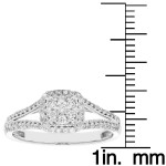 Gold 1/3ct TDW Split Shank Diamond Engagement Ring - Handcrafted By Name My Rings™