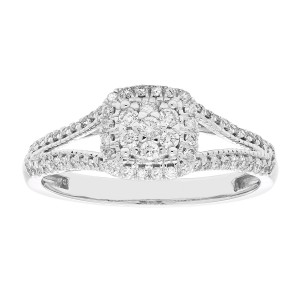 Gold 1/3ct TDW Split Shank Diamond Engagement Ring - Handcrafted By Name My Rings™