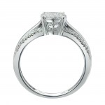 Gold White 1/4ct TDW Diamond Promise Ring - Handcrafted By Name My Rings™