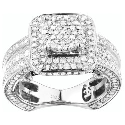 White Gold 1 1/5ct TDW Diamond Engagement Ring Set - Handcrafted By Name My Rings™