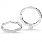 White Gold 1 ct TDW Diamond Engagement Infinity Ring Set - Handcrafted By Name My Rings™