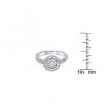 White Gold 1/2 ct TDW Diamond Double Halo Engagement Ring - Handcrafted By Name My Rings™