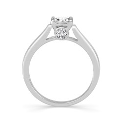 White Gold 1/2ct TDW Diamond Solitaire Ring - Handcrafted By Name My Rings™