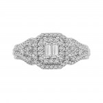 White Gold 1/2ct TDW Emerald-shape Diamond Ring - Handcrafted By Name My Rings™