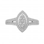 White Gold 1/2ct TDW Marquise-shape Diamond Ring - Handcrafted By Name My Rings™