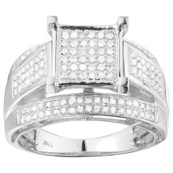 White Gold 1/2ct TDW Pave Diamond Engagement Ring - Handcrafted By Name My Rings™