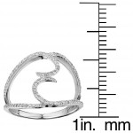 White Gold 1/3ct TDW Diamond Dual-hook Ring - Handcrafted By Name My Rings™