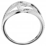 White Gold 1/3ct TDW Diamond Dual-hook Ring - Handcrafted By Name My Rings™