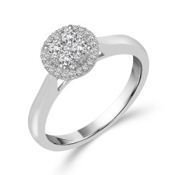 White Gold 1/3ct TDW Round Diamond Ring - Handcrafted By Name My Rings™