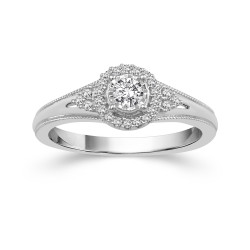 White Gold 1/5ct TDW Diamond Ring - Handcrafted By Name My Rings™