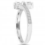 White Gold 1ct TDW 2-Stone Diamond Ring - Handcrafted By Name My Rings™