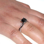 White Gold 2 1/3ct TDW Black and White Diamond Engagement Ring - Handcrafted By Name My Rings™