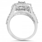 White Gold 2ct TDW Diamond Double Halo Wedding Ring Set - Handcrafted By Name My Rings™