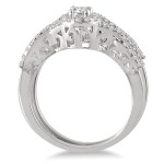 White Gold 3/4ct TDW Split-shank Diamond Bridal Ring Set - Handcrafted By Name My Rings™