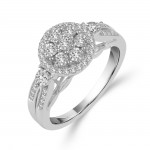 White Gold 3/8ct TDW Diamond Bridal Set - Handcrafted By Name My Rings™