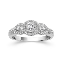 White Gold 3/8ct TDW Diamond Ring - Handcrafted By Name My Rings™