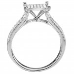 White Gold 3/8ct TDW Elegant Diamond Engagement Ring - Handcrafted By Name My Rings™