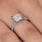 White Gold 3/8ct TDW Elegant Diamond Engagement Ring - Handcrafted By Name My Rings™
