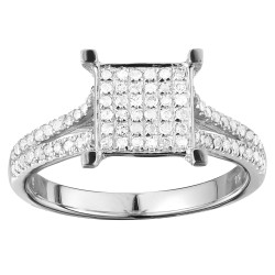 White Gold 3/8ct TDW Elegant Diamond Engagement Ring - Handcrafted By Name My Rings™