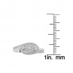 White Gold 5/8ct TDW Diamond Cluster 3-tone Ring - Handcrafted By Name My Rings™