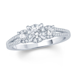 White Gold 5/8ct TDW Diamond Ring - Handcrafted By Name My Rings™