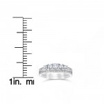 White Gold 5/8ct TDW Vintage Real Diamond Engagement Wedding Ring Set - Handcrafted By Name My Rings™