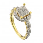 Gold 5/8ct TDW Diamond Ladies Ring - Handcrafted By Name My Rings™