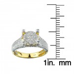 Yellow Solid Gold 4/5ct Diamond Engagement Ring - Handcrafted By Name My Rings™