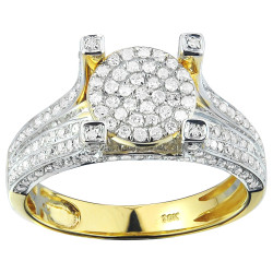 Yellow Solid Gold 4/5ct Diamond Engagement Ring - Handcrafted By Name My Rings™