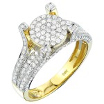 Yellow Solid Gold 4/5ct Diamond Engagement Ring - Handcrafted By Name My Rings™