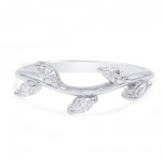 1/2 Carat Marquise Cut Diamond Nature Inspired Leaf Design Women's Wedding Band - Handcrafted By Name My Rings™