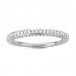 1/3 Cttw Diamond Stackable band in Sterling Silver with Rhodium Plating - Handcrafted By Name My Rings™