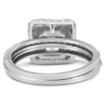 White Gold 1 1/2 Carat TDW Micro Pave Diamond Bridal Set, Princess Center - Handcrafted By Name My Rings™
