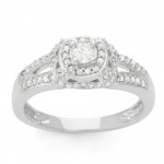 White Gold 1/2ct TDW Diamond Bridal Ring - Handcrafted By Name My Rings™